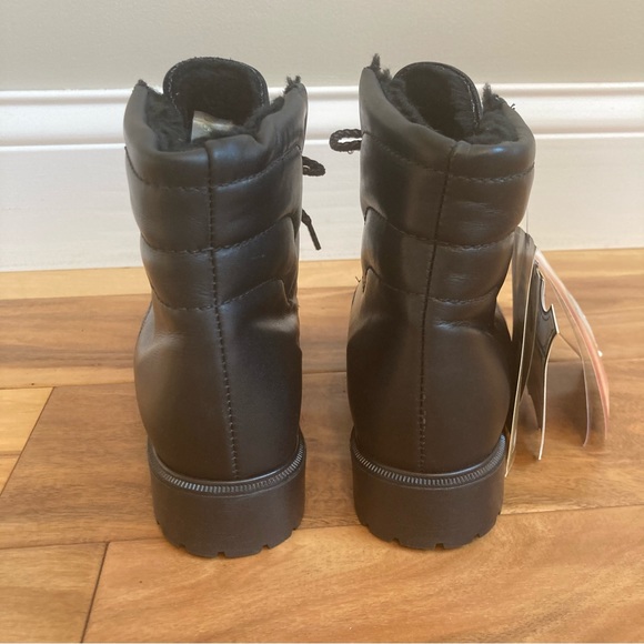 NWT Vintage Waterproof Black Leather Lined Insulated Winter Moto Boots 6.5 - Picture 8 of 12